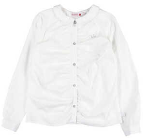 Bluzka biała koszulowa  BOBOLI 724519 r 92-172cm (2-16 lat)