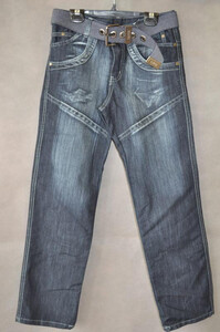 Spodnie Jeansowe chłopięce z paskiem 128-164 brak