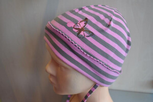 czapki dla dziewczynki dzieci wiązane 96144