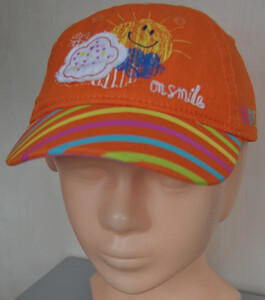 Dziewczęca czapka z daszkiem letnia Maximo Słoneczko- Pomarańcz