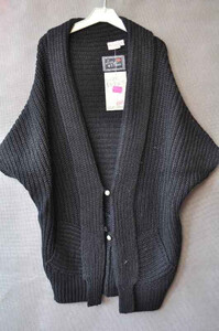 Sweter kardigan czarny dziewczęcy 56572 X